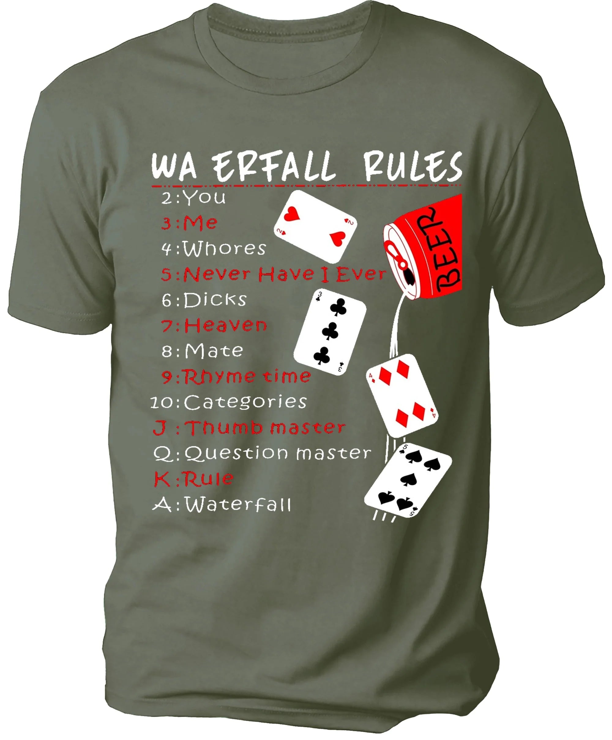 WA ERFALL RULES Men's T-shirt