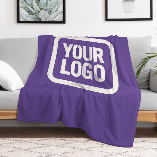 Custom Lavender White Blanket