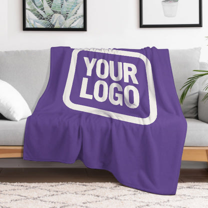 Custom Lavender White Blanket