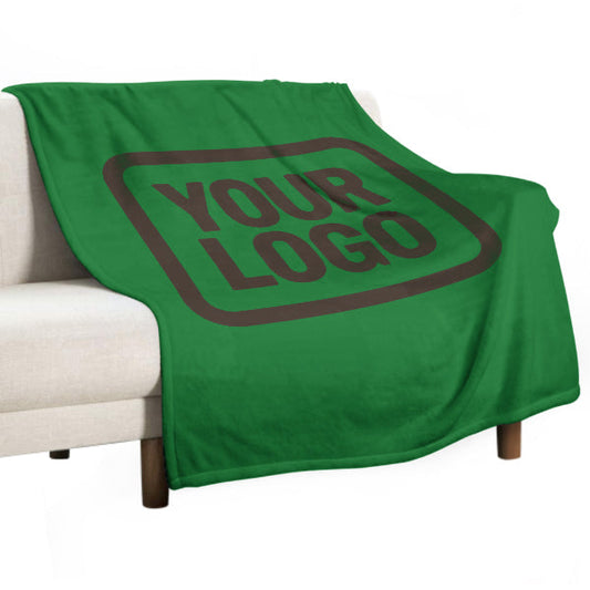 Custom Emerald Green Brown Blanket