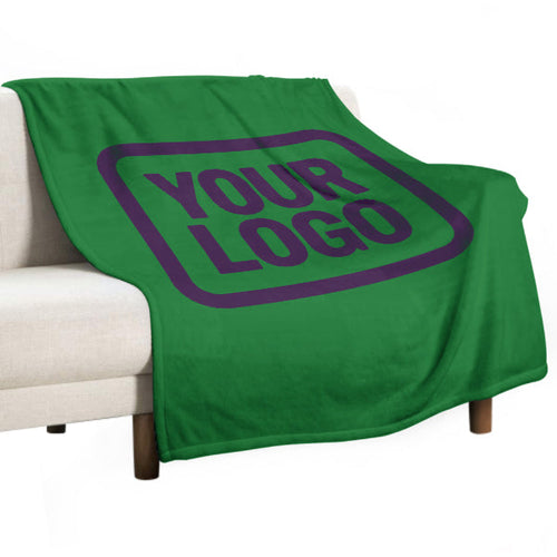 Custom Emerald Green Purple Blanket