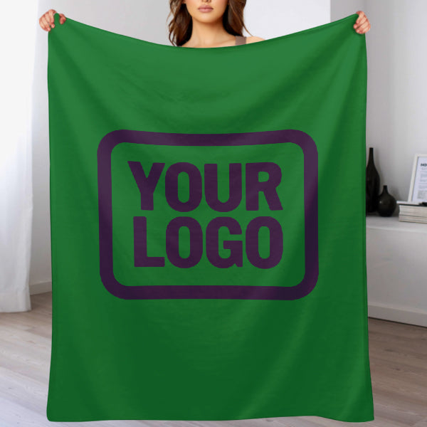 Custom Emerald Green Purple Blanket