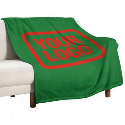 Custom Emerald Green Orange-Red Blanket