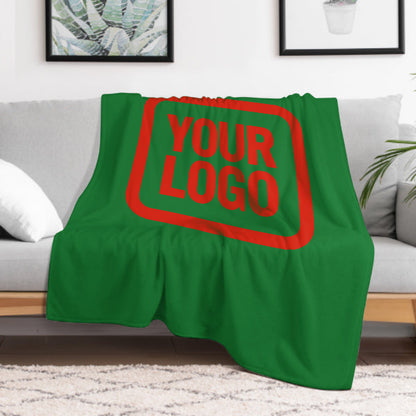 Custom Emerald Green Orange-Red Blanket