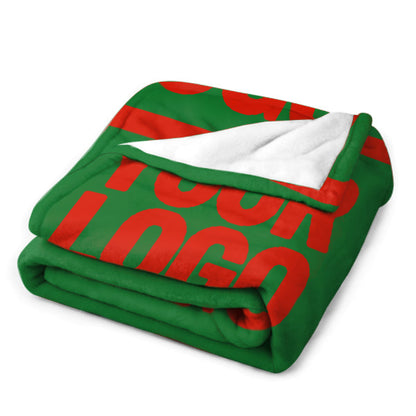Custom Emerald Green Orange-Red Blanket