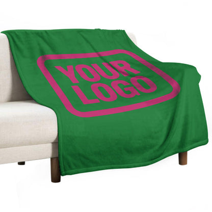 Custom Emerald Green Pink Blanket