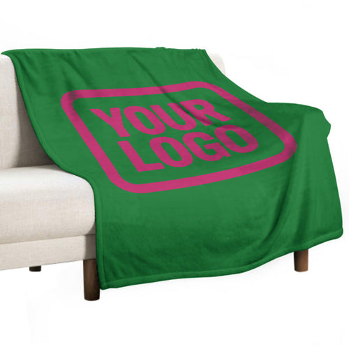 Custom Emerald Green Pink Blanket