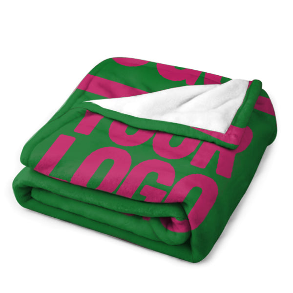 Custom Emerald Green Pink Blanket