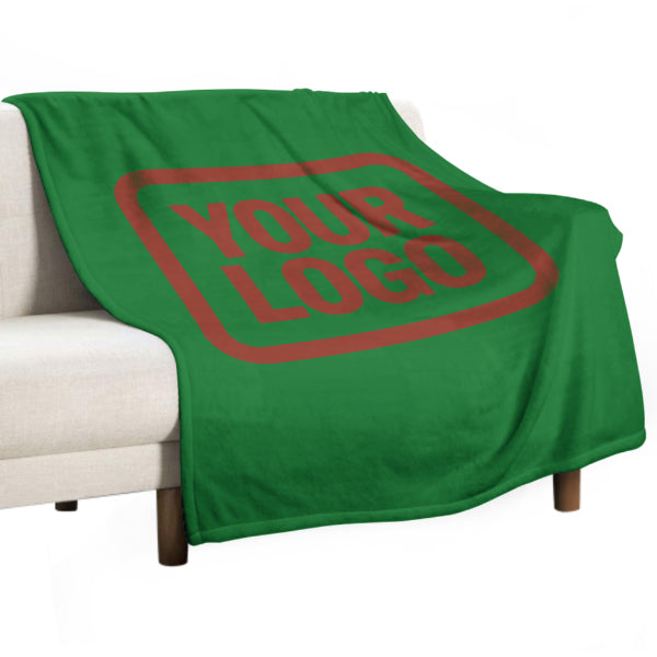Custom Emerald Green Coral Red Blanket