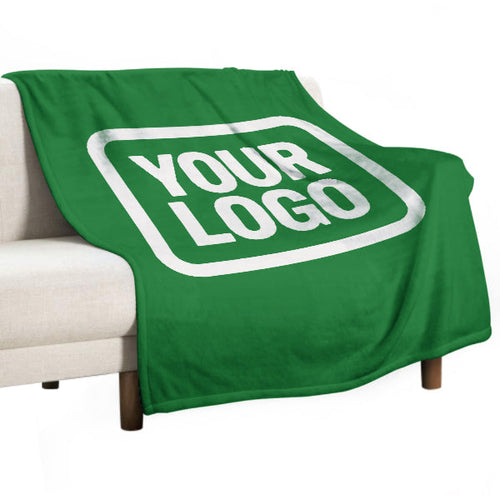 Custom Emerald Green White Blanket