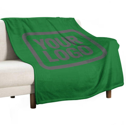 Custom Emerald Green Dark Gray Blanket