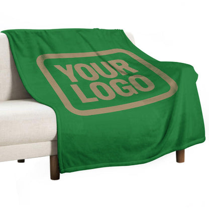 Custom Emerald Green Light Khaki Blanket
