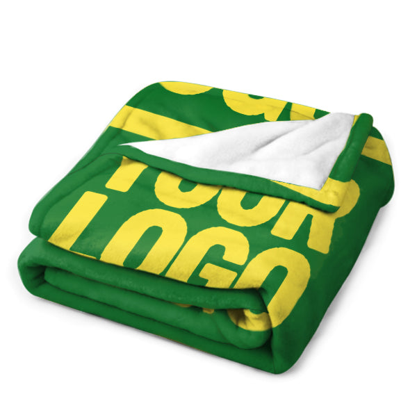 Custom Emerald Green Pale Yellow Blanket