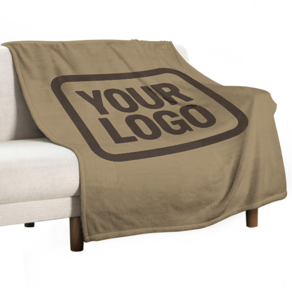 Custom Light Khaki Brown Blanket