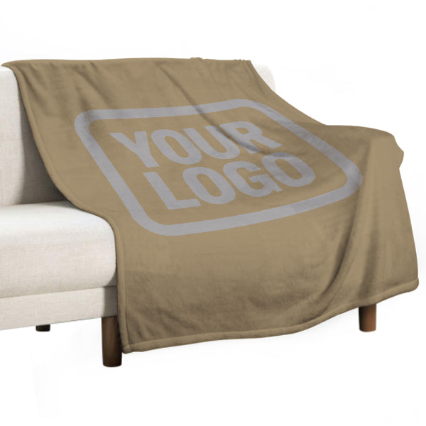 Custom Light Khaki Gray Blanket