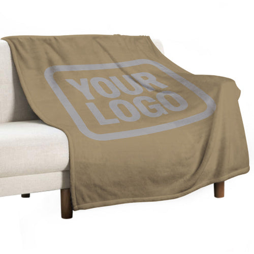 Custom Light Khaki Gray Blanket