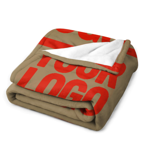 Custom Light Khaki Orange-Red Blanket