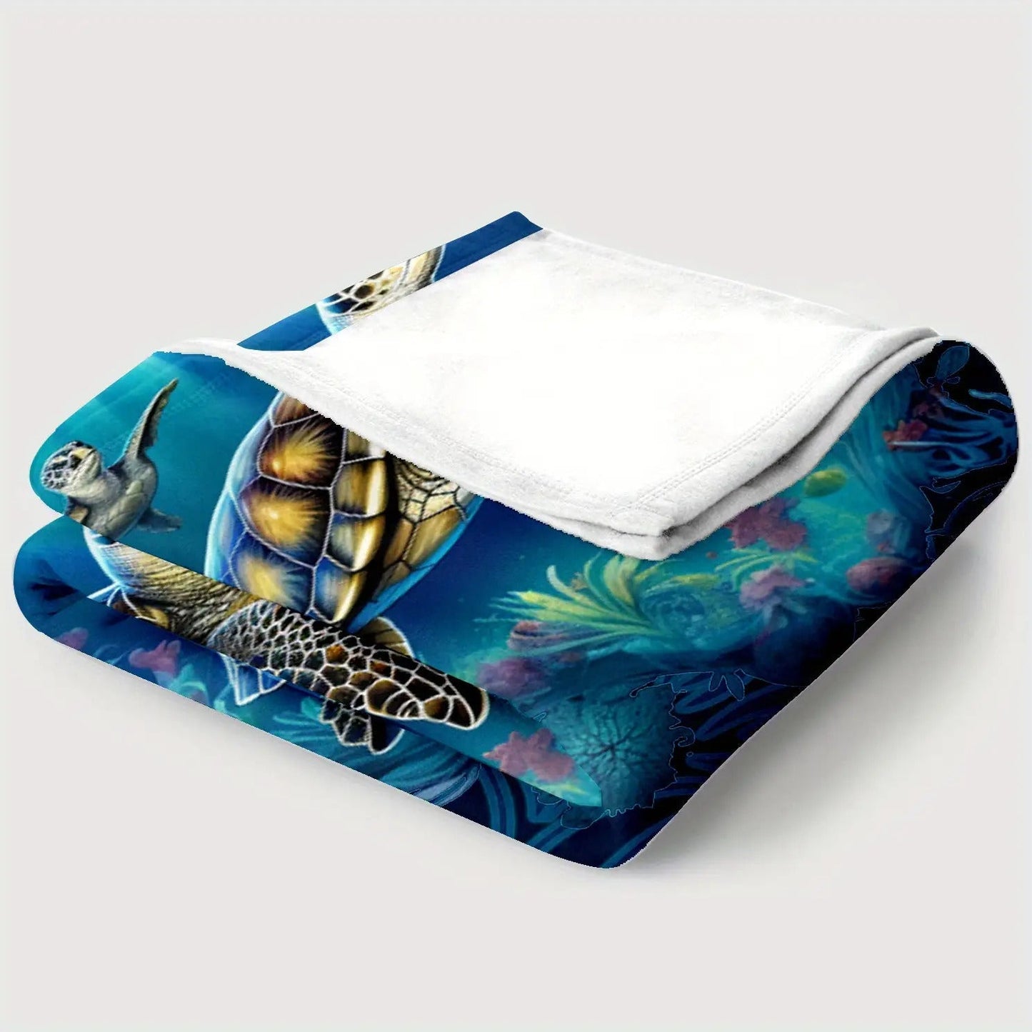 Blanket Gifts for Sea Turtle Lovers Blanket, "Believe in Yourself and You Will Be Unstoppable", From Family, Birthday, Christmas, Everyday Encouragement, Inspirational