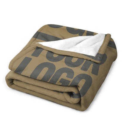Custom Light Khaki Dark Gray Blanket