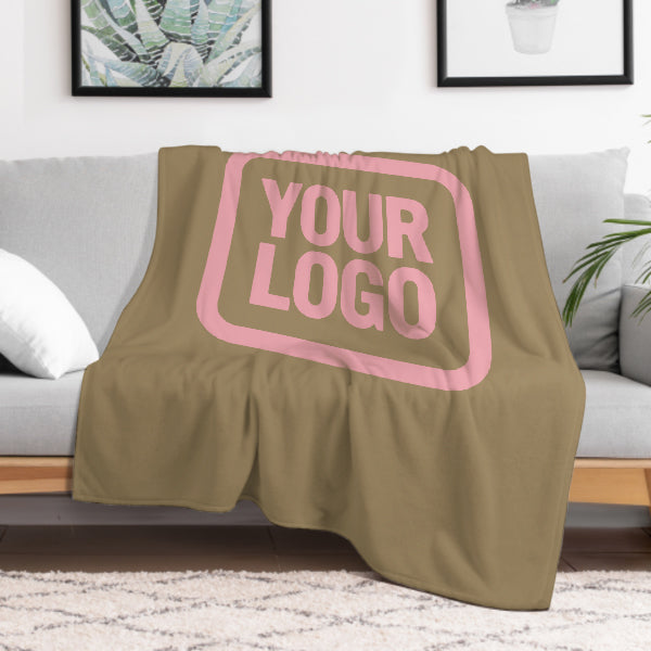 Custom Light Khaki Pink Blanket