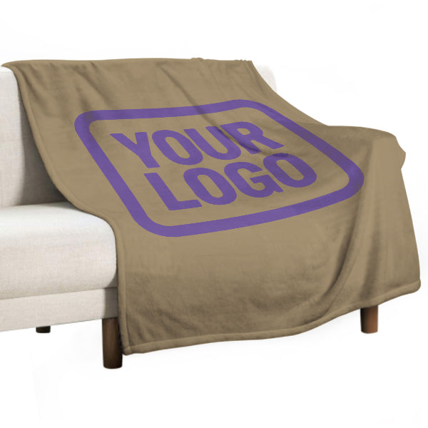 Custom Light Khaki Lavender Blanket