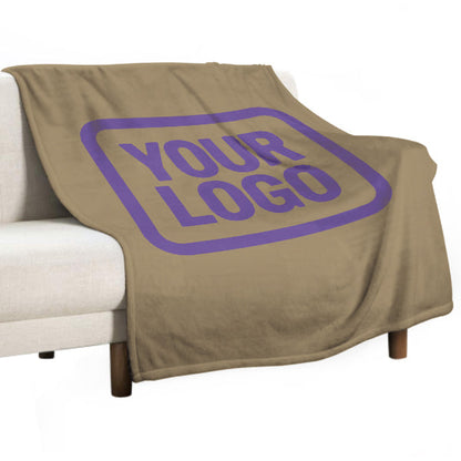 Custom Light Khaki Lavender Blanket
