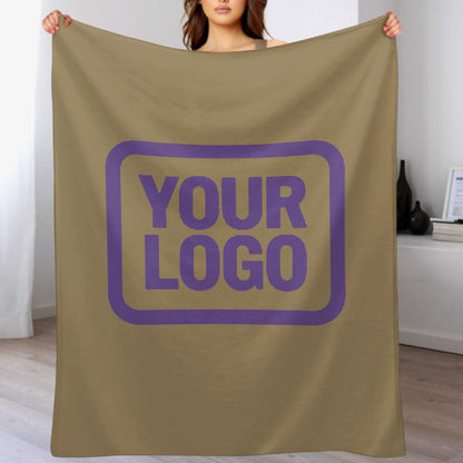 Custom Light Khaki Lavender Blanket