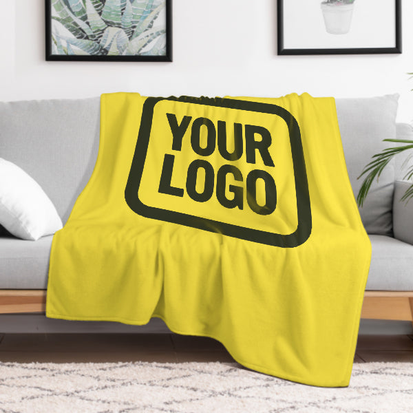 Custom Pale Yellow Dark Olive Blanket