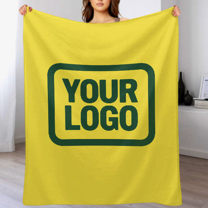 Custom Pale Yellow Moss Green Blanket