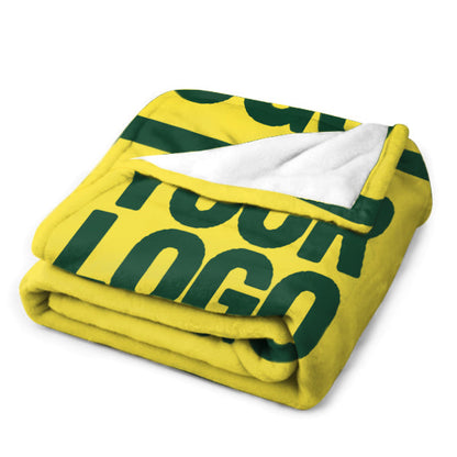 Custom Pale Yellow Moss Green Blanket