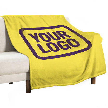 Custom Pale Yellow Purple Blanket