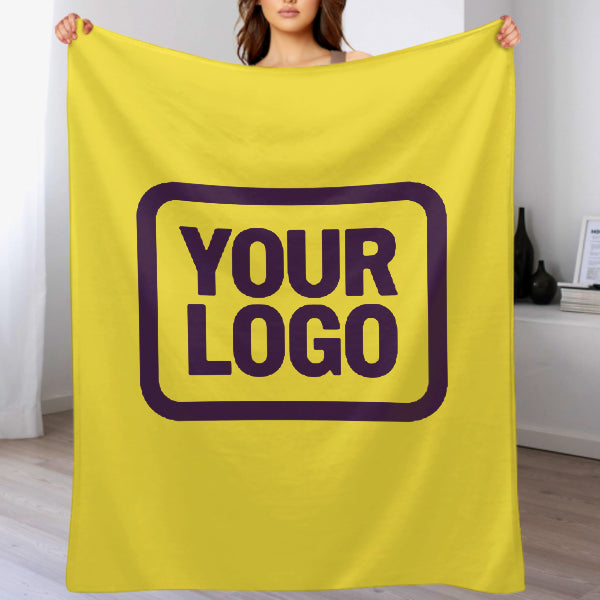 Custom Pale Yellow Purple Blanket