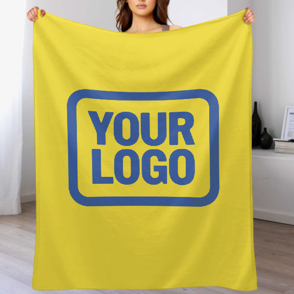 Custom Pale Yellow Sky Blue Blanket