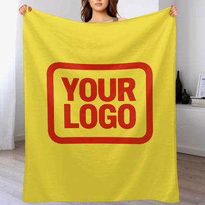 Custom Pale Yellow Orange-Red Blanket