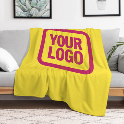 Custom Pale Yellow Pink Blanket