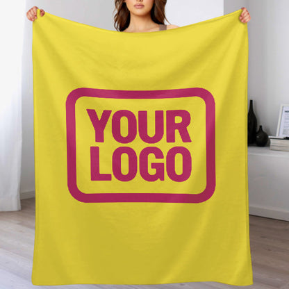 Custom Pale Yellow Pink Blanket