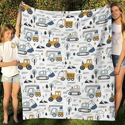 Blanket for Kids Gifts - Let’s Go! Beep! Vroom! - From Parents, Birthday, Christmas, Everyday Encouragement, Motivational
