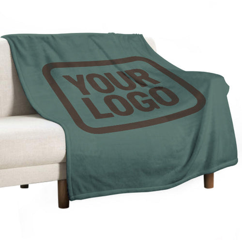 Custom Teal Brown Blanket