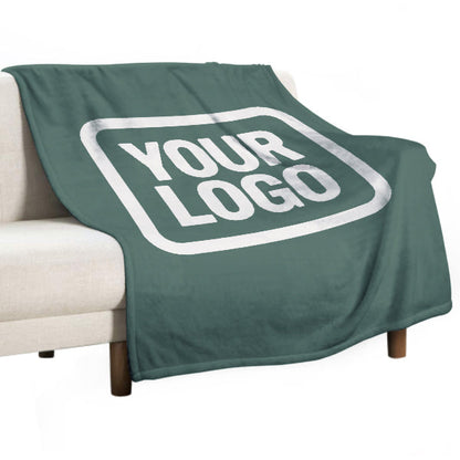 Custom Teal White Blanket