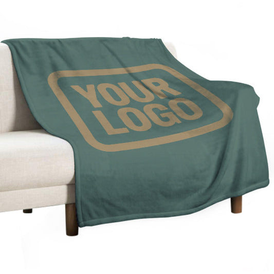 Custom Teal Light Khaki Blanket