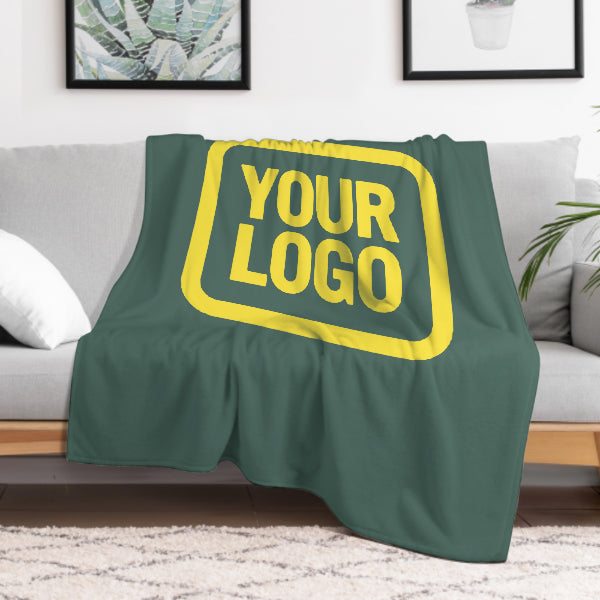 Custom Teal Pale Yellow Blanket