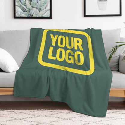 Custom Teal Pale Yellow Blanket