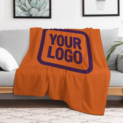Custom Orange Purple Blanket
