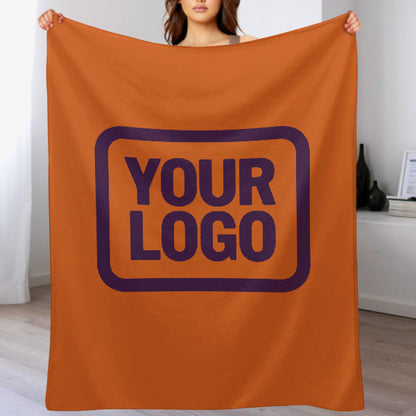 Custom Orange Purple Blanket