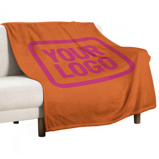 Custom Orange Pink Blanket