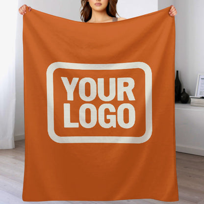 Custom Orange White Blanket