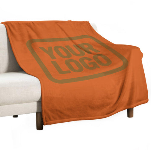 Custom Orange Khaki Blanket