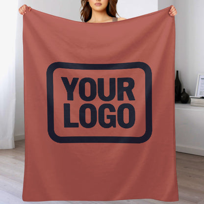 Custom Copper Rose Steel Blue Blanket