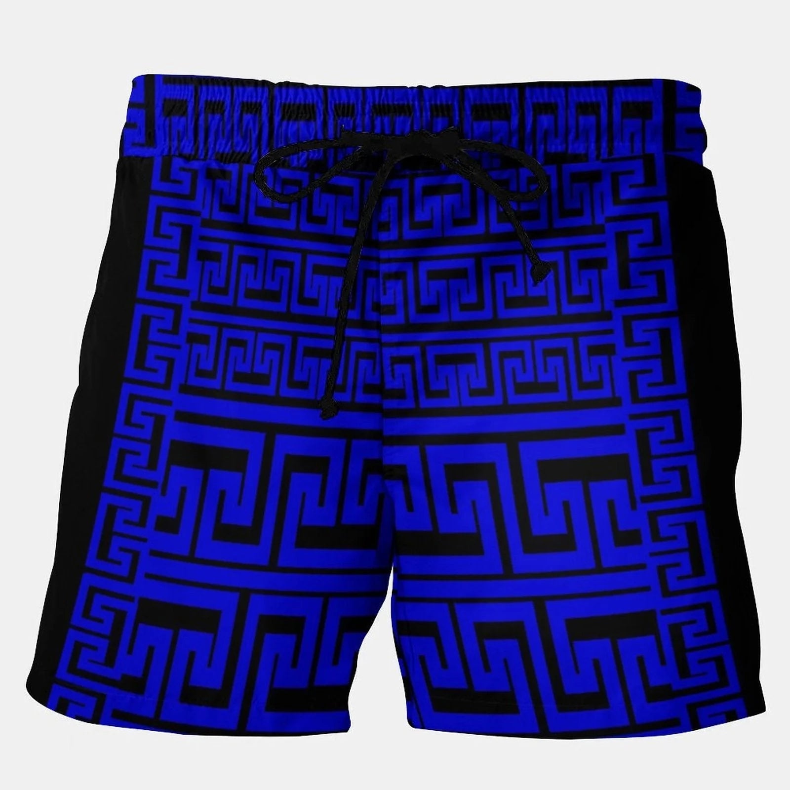 Blue&Black Pattern StretchShorts