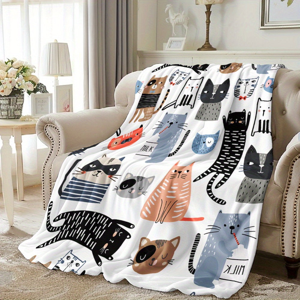 Gifts for Cat Lovers Blanket, "Cats Are My Favorite People", From Parents, Birthday, Christmas, Everyday Encouragement, Inspirational